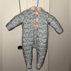 Nicole Miller Blue Floral Kids One Piece Footie